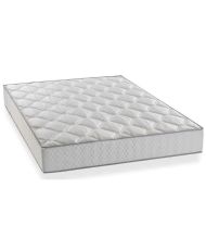 Spring mattress + box spring set 140 x 190 cm - Balanced comfort - Thickness 23 cm - Gray braid