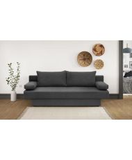 Pyry 3-seater convertible bench - Gray fabric - 187 x 85 cm