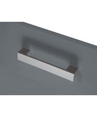 Niedriger Eckküchenschrank mit Arbeitsplatte 88 x 88 cm – Glänzendes Grau