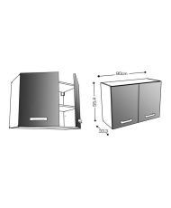 Colonna cucina 80 cm - Bianco Lucido