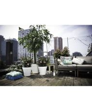 Loft Urban Runder Kunststoff-Blumentopf Anthrazitgrau Ø 50 cm 48 l