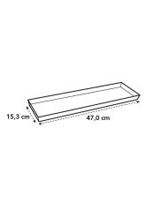 Loft Urban Balkon-Untertasse – 50 cm – Anthrazitgrau