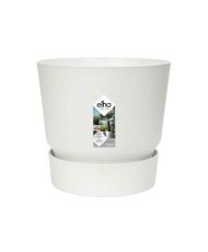 Runder Blumentopf 40 – Außen-Ø 39 x 36,8 cm – Weiß