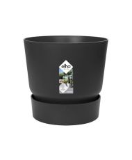 Pot de fleurs rond 30 - Extérieur Ø 29,5 x 27,8 cm - Vivre noir