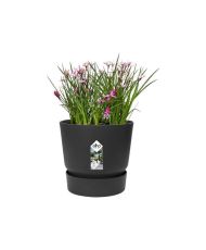 Pot de fleurs rond 30 - Extérieur Ø 29,5 x 27,8 cm - Vivre noir