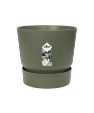 Pot de fleurs rond 25 - Extérieur Ø 24,5 x 23,3 cm - Vert feuille