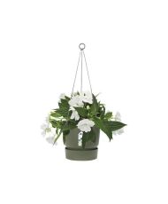 Pot de fleurs à suspendre 24 - Extérieur Ø 23,9 x 20,3 cm - Vert feuille