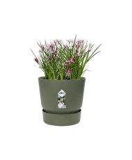 Pot de fleurs rond 30 - Extérieur Ø 29,5 x 27,8 cm - Vert feuille