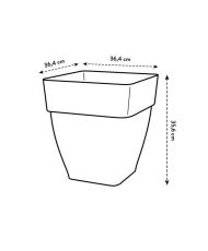 Vibia Campana Bac à fleurs Carré 37 - Marron Ø 36 x 36 cm