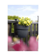 Kleiner Blumentopf – Anthrazit – Außenbalkon – 24,1 x B 20,5 x 26,5 cm