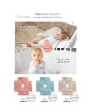 Tapis de parc en microfibre - Terracotta - Antidérapant - Confortable - Lavable