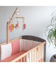 Adaptable bed bumper - 30 x 180 cm - Red