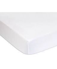 2 jersey fitted sheets - White / Verdigris - 70 x 140 x 17 cm