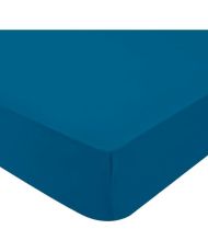 Spannbetttuch + Alese Uni -oeko-Tex - Weiß/Ente - 60 x 120 cm