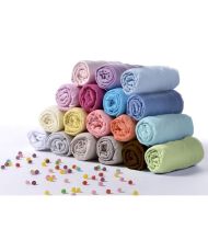 Einfarbiges All-in-1-Spannbettlaken – Jersey – Öko-Tex – Perlmutt – 70 x 140 cm