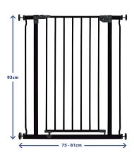 Barriera di sicurezza alta LIBERTY - A pressione - 75/81 x 93 cm - Nera