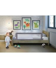 Bed rail - built-in beds and flat beds - Measuring 150 cm wide and 50 cm high - Gray