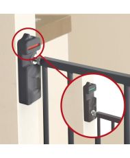 Barriera di sicurezza larga BROADWAY Gro Gate - Avvitabile - 76/134,5 x 76 cm - Grigio