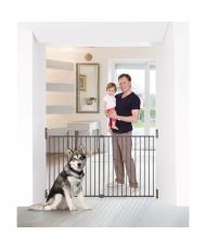 Barriera di sicurezza larga BROADWAY Gro Gate - Avvitabile - 76/134,5 x 76 cm - Grigio