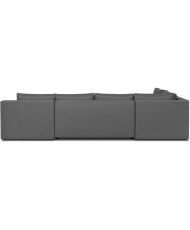 Convertible panoramic corner sofa - 7 seats - INDIAN - 100% polyester fabric - Gray - 360 x 228 cm