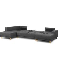 JAKOB umwandelbares Panorama-Ecksofa – 7 Sitze – Grau – Skandinavisch – 318 x 78 x 194 cm