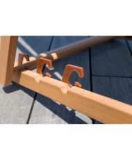 Chilienne de jardin en bois avec assise en polyester - MERI - Gris