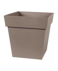 Quadratischer Blumentopf – 32 x 32 x 32 cm – 22 l – Taupe