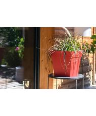 Quadratischer Blumentopf - 32 x 32 x 32 cm - 22 L - Rubinrot