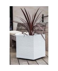 Pot carré Graphit - 39 x 39 x 43 cm - Contenance 31L - Blanc cérusé