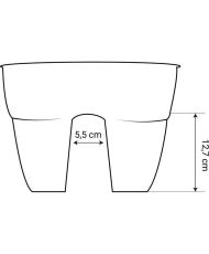 Cavaliere Planter 19.5 L - for Balconies and Railings - Anthracite gray