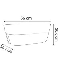 Cavaliere Planter 19.5 L - for Balconies and Railings - Anthracite gray