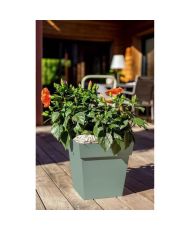 Quadratischer Blumentopf - 32 x 32 x 32 cm - 22 L - Lorbeergrün