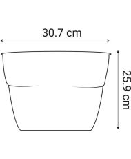 Jardiniere Basse 38 L - 77,3 x 30,7 x 25,9 cm - Vert laurier