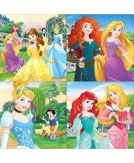  4 progressive Puzzles – EDUCA – Disney Princess Progressive Puzzles Case