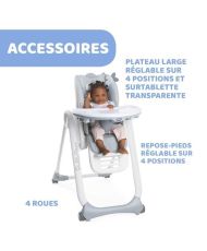 Seggiolone scalabile CHICCO Polly 2 Dots - Misto - da 0 mesi a 3 anni - Grigio