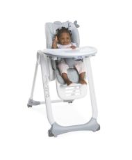 CHICCO Polly 2 Dots Skalierbarer Hochstuhl – Gemischt – 0 Monate bis 3 Jahre – Grau
