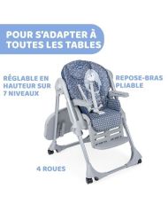 Hochstuhl Polly Easy – CHICCO – verstellbar – Grau – Gemischt