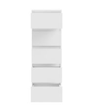 CHELSEA Kommode 5 Schubladen – 41,8 x 42,2 x 128,1 cm – Mattweiß
