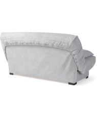 Banquette clic clac 3 places - Matelas 17 cm - Tissu gris clair - 199 x 96 x 103 cm - CHLoe