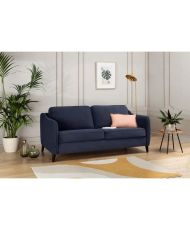 HEXAGONE Express umwandelbares Schlafsofa – 3 Plätze – Mitternachtsblauer Samt – 182 x 85 x 97 cm – CLYDE