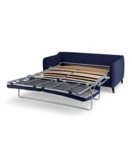 HEXAGONE Express umwandelbares Schlafsofa – 3 Plätze – Mitternachtsblauer Samt – 182 x 85 x 97 cm – CLYDE