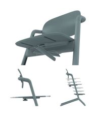 Chaise haute évolutive - Bleu - Réglable en hauteur et en profondeur