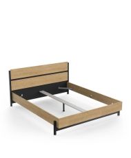 CRAFT Erwachsenenbett 160 x 200 cm – Melamin – Hamilton-Eiche