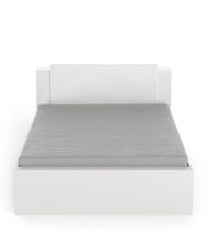 Lit adulte LIFE 140 x 190/200 - Rangements - blanc