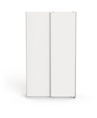  Mattweißer Kleiderschrank – 2 Schiebetüren – 116,5 x T. 59,9 x H. 203 cm