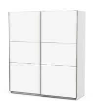 Armoire blanc mat - 2 Portes coulissantes - L,178,1 x 59,9 x 203 cm 
