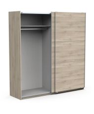  Kleiderschrank Kronberg Eiche – 2 Schiebetüren – 194,5 x 59,9 x 203 cm