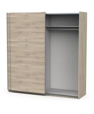  Kleiderschrank Kronberg Eiche – 2 Schiebetüren – 194,5 x 59,9 x 203 cm