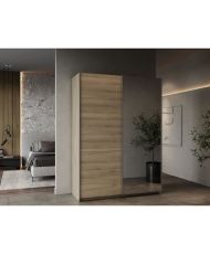  Kronberg oak wardrobe - 2 sliding doors + mirror - 148 x 59.8 x 203 cm