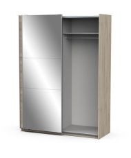  Kronberg oak wardrobe - 2 sliding doors + mirror - 148 x 59.8 x 203 cm